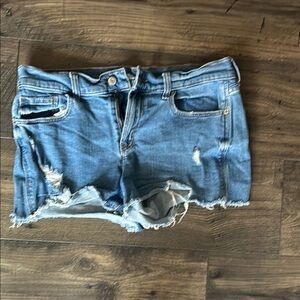 Distressed Denim Shorts